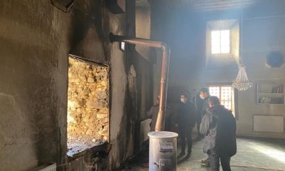 Çataksu Köyü  Tarihi Çukur Cami’sinde Yangın Çıktı